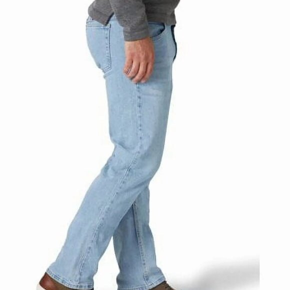 NWT W29 L30 Wrangler Regular Fit Flex Jeans Bleached Indigo Men’s Denim 29X30 - Picture 3 of 5
